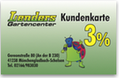 Ansicht der Lenders Gartencenter Kundenkarte: Logo, der Titel